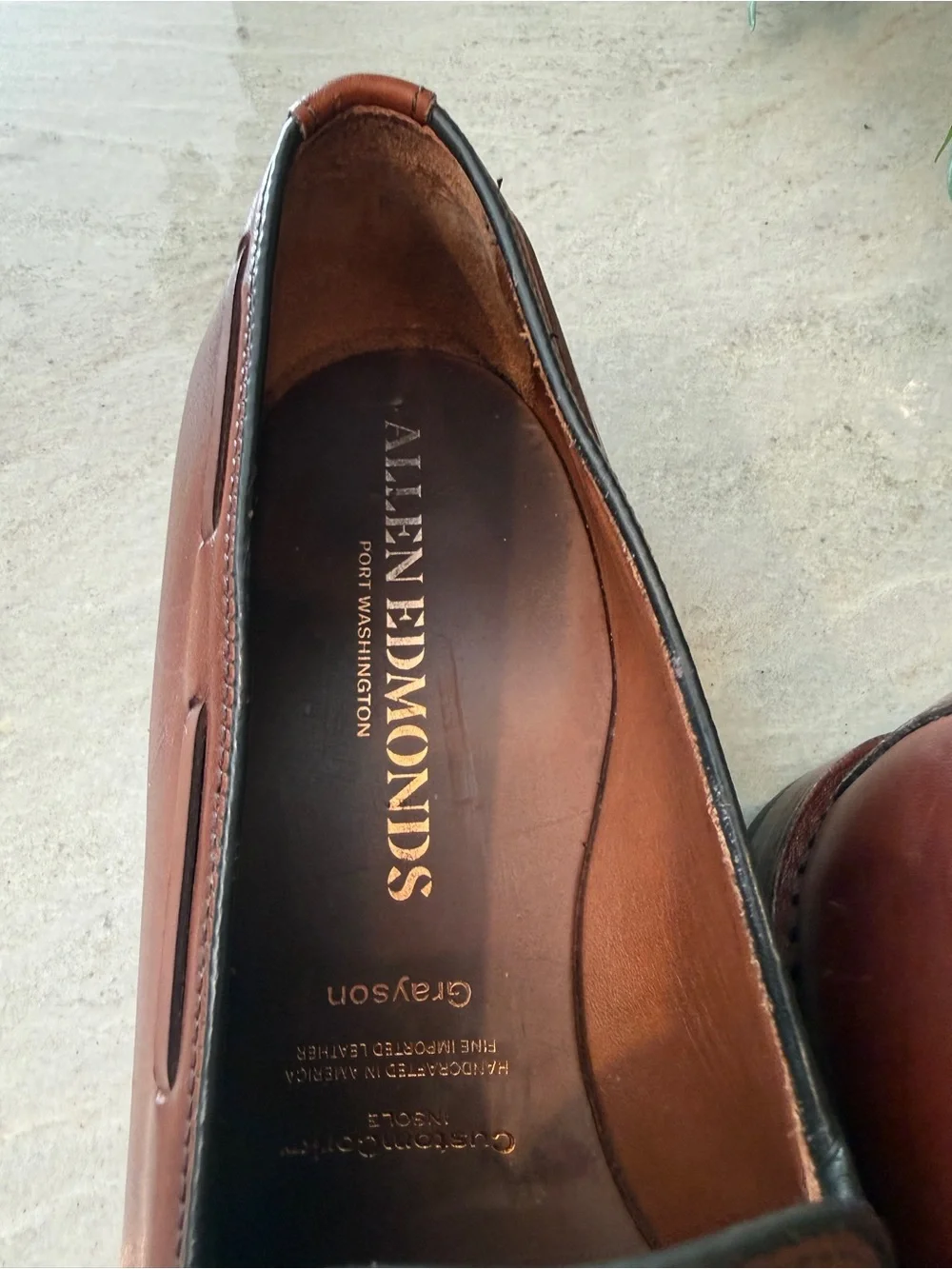 Allen Edmonds Grayson Leather Tassel Loafers Men's 10.5 D Brown Dress Shoes 8272